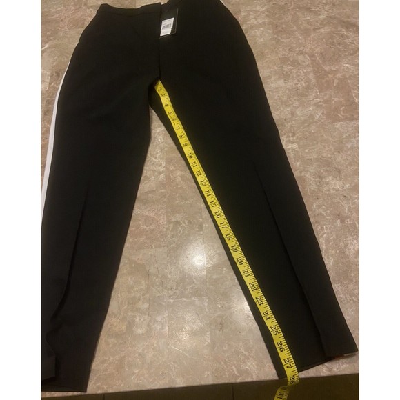 Essentials by ABS Women Black Casual Pants Size 2 Leg Stripe With Red And White￼ - Picture 10 of 11